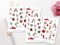 Preview: Mädchen Weihnachten Sticker Set